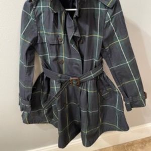 Ralph Lauren Girls Plaid Raincoat